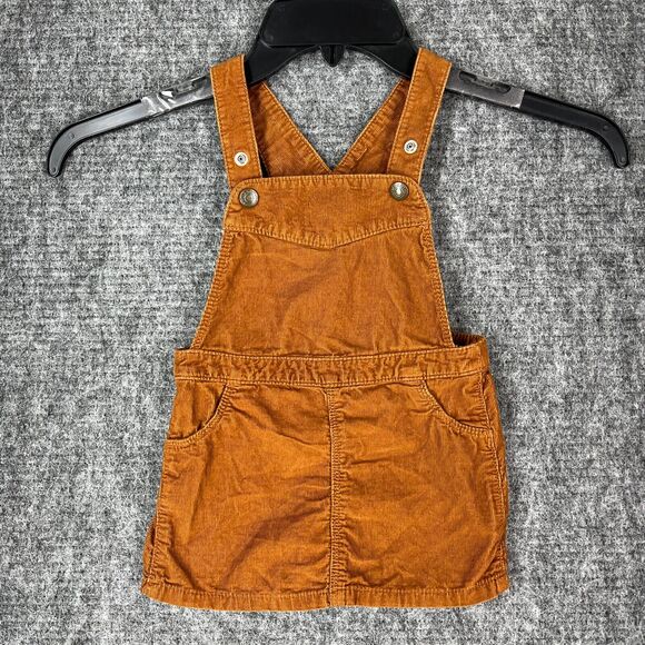 Old‎ Navy Overalls Baby 18-24 Months Corduroy Skirt Dress Brown Stretch - Picture 1 of 10